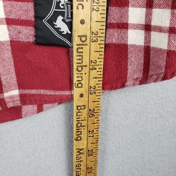 Harry Potter Size XS Hooded Flannel Gryffindor Embroidered Red Plaid‎ Hogwarts - Picture 9 of 12